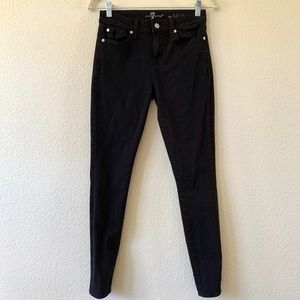 7 For All Mankind Black Skinny Jeans